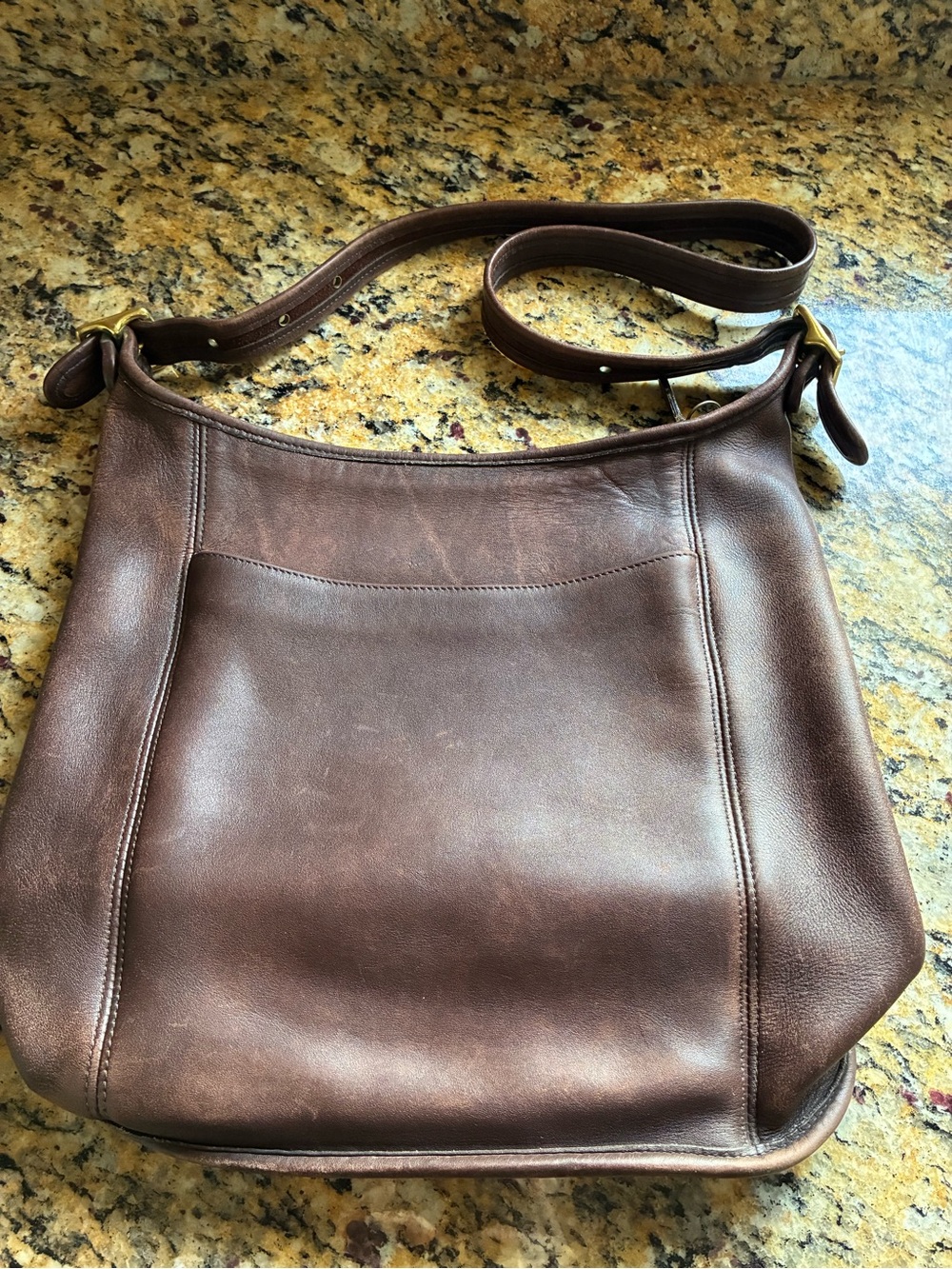 Coach Brown Leather Messenger Shoulder Bag